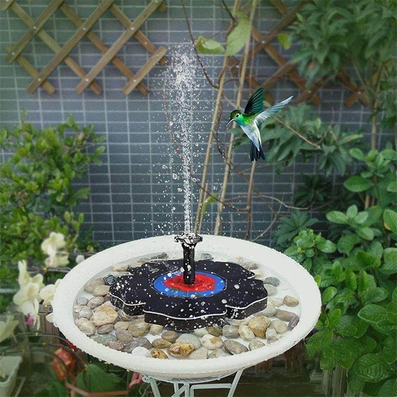 1.4W Solar Fountain, Solar Powered Fountain, Solar Water Fountain for Bird Baths, Garden Decoration, Swimming Pool, Ponds, Fish Tank and Aquarium