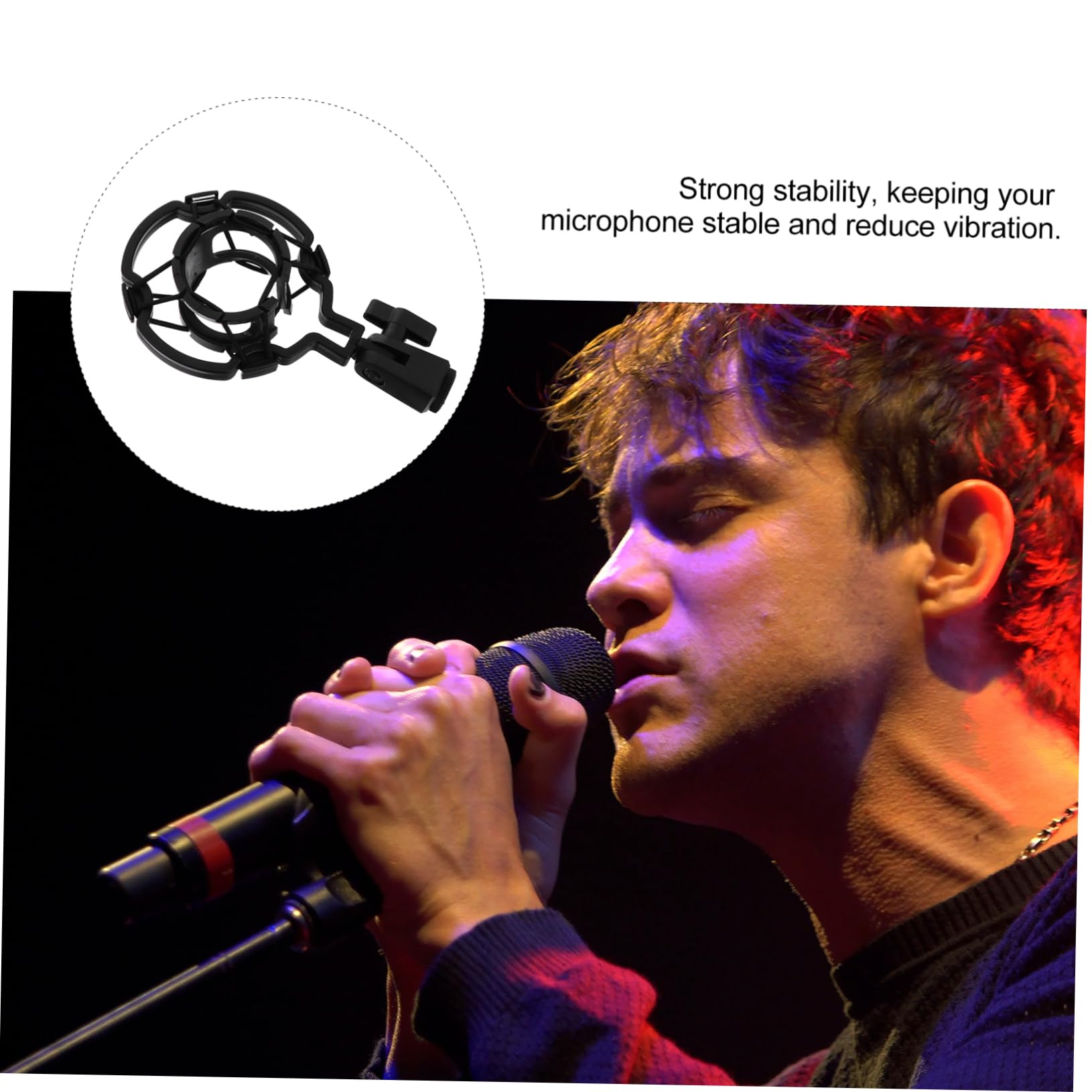 GOOHOCHY Sturdy Plastic Shock Mount for Condenser Mic Mount for Microphone Easy to Install