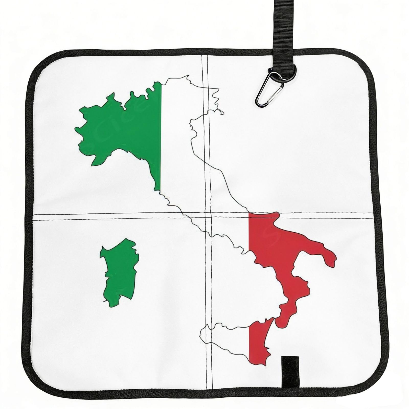 UVBDF Italian Flag Map Print Outdoor Sitting Cushion Folding Seat Pad Compact Portable Picnic Bench Cushion Mat