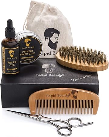 Rapid Bearrd Brush and Beard Comb Kit