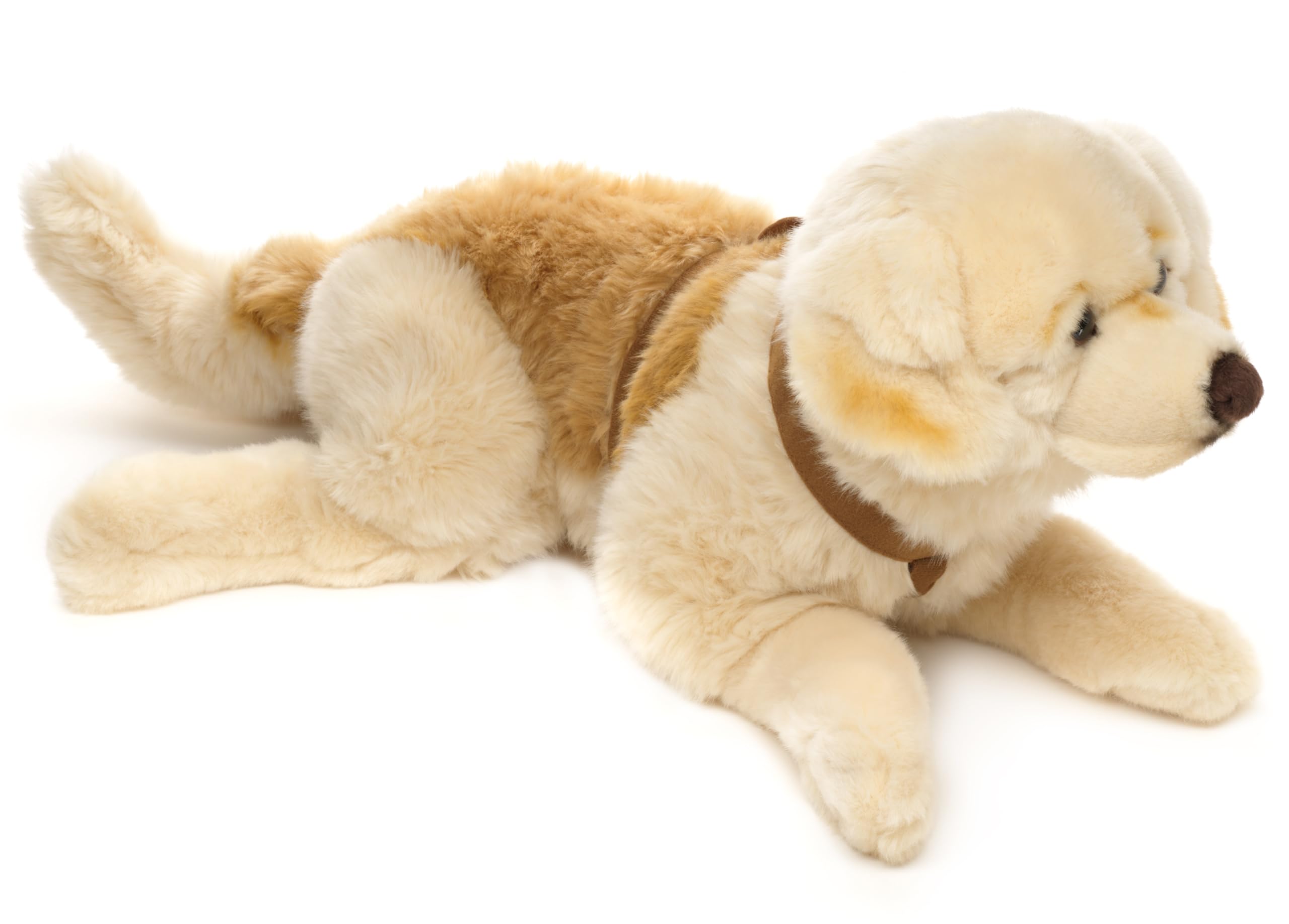 Uni-Toys - Golden Retriever, liegend - Mit Geschirr - 60 cm (Länge) - Plüsch-Hund - Plüschtier, Kuscheltier