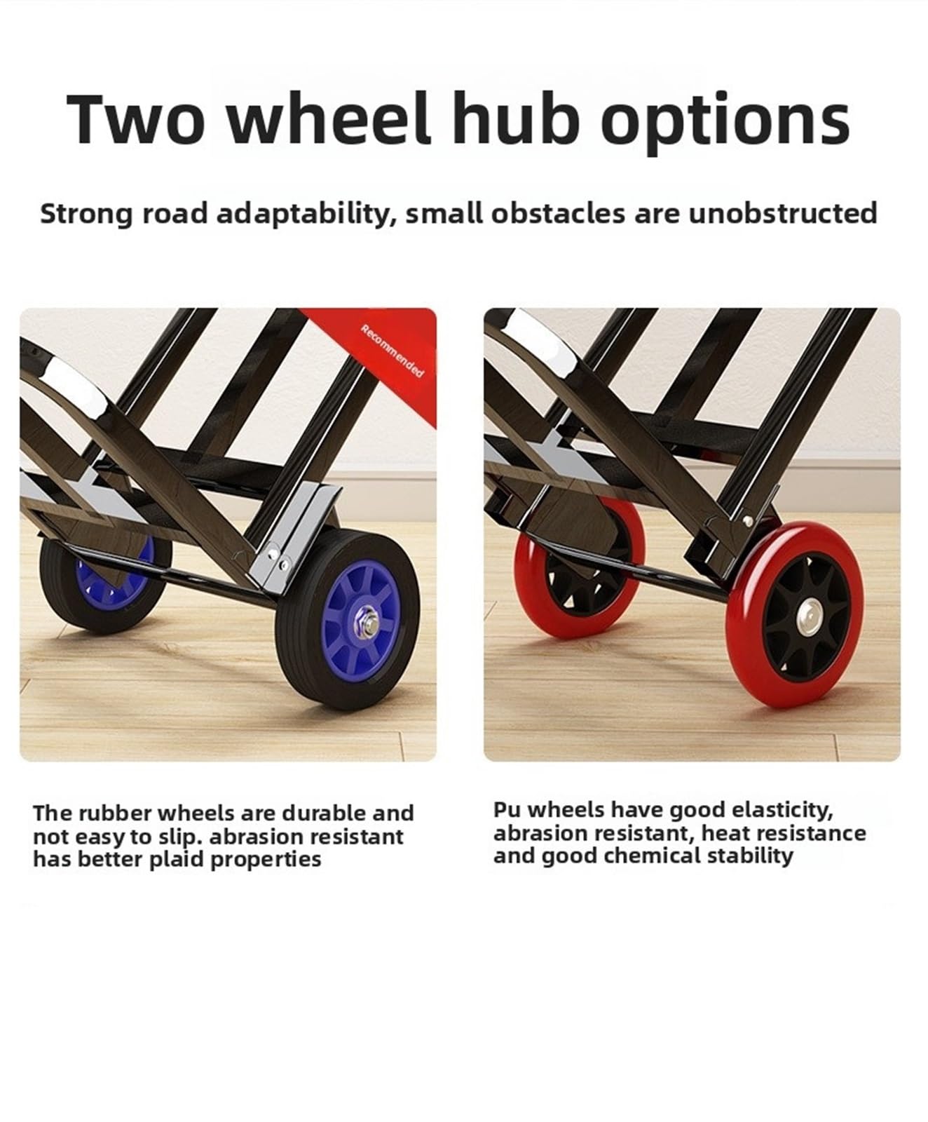 Carrello pieghevole a mano, capacità 75 kg, carrello portatile per la spesa per bagagli, generi alimentari e articoli per la casa, leggero, durevole e facile da usare