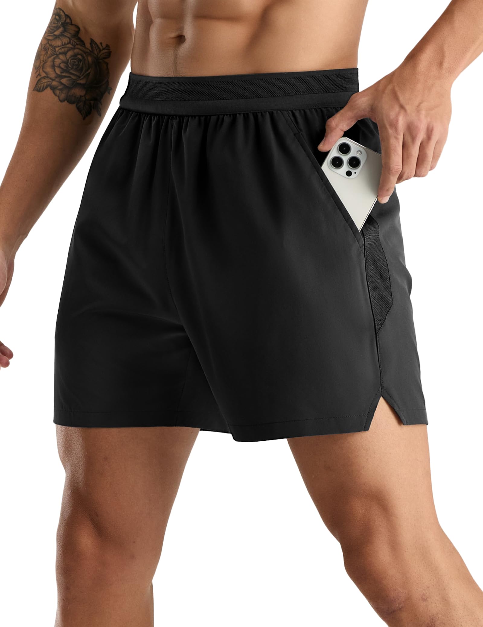 MIER Mens Quick Dry Athletic Running Shorts with Pockets Extra-Light Workout Gym Sports Active Shorts for Men 5