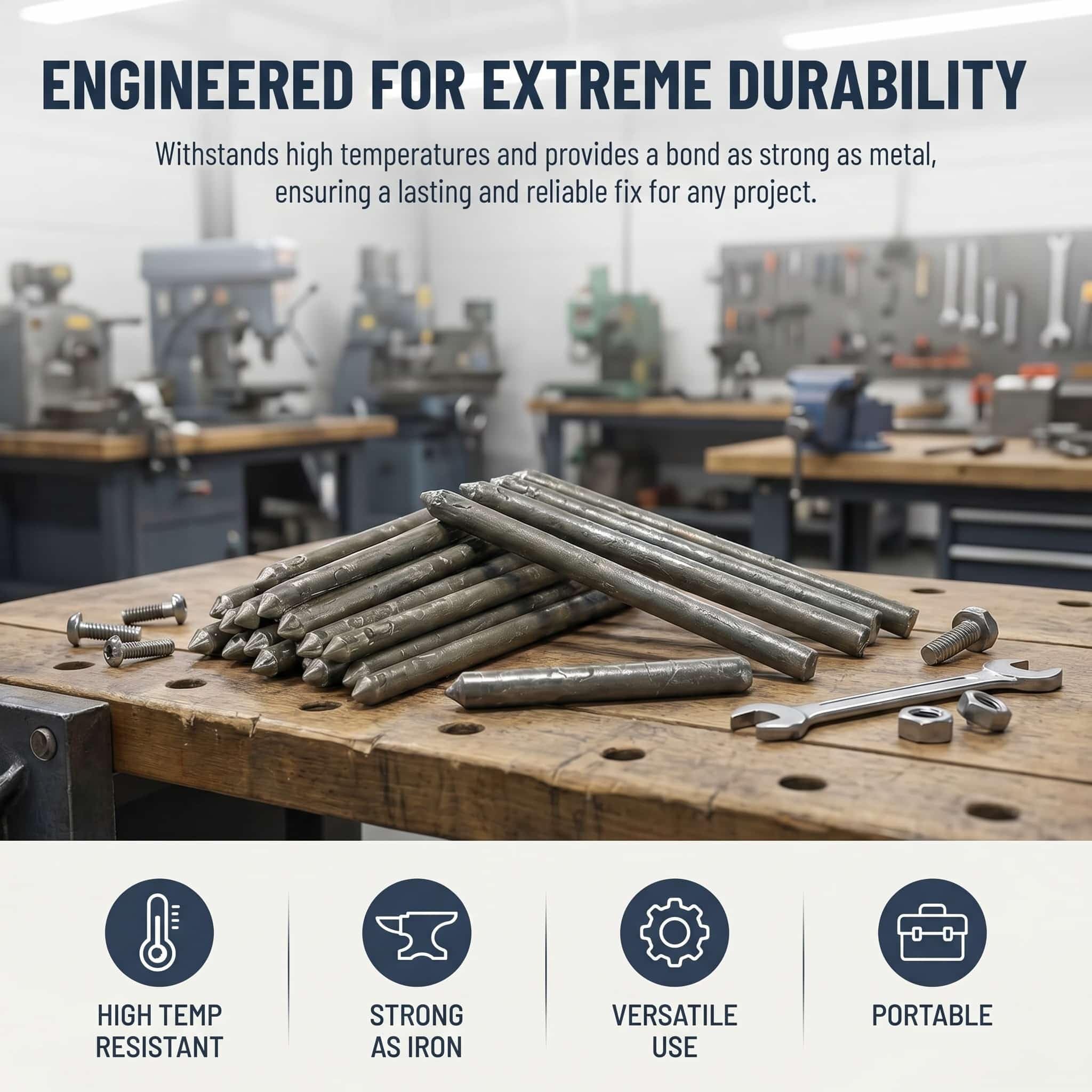 2026 New Low Temperature Welding Rods, Lighter-Activated Welding Wire for DIY & Emergencies, Powder-Cored Aluminum Welding Rod,Solid Weld Without a Welding Machine (12pcs)