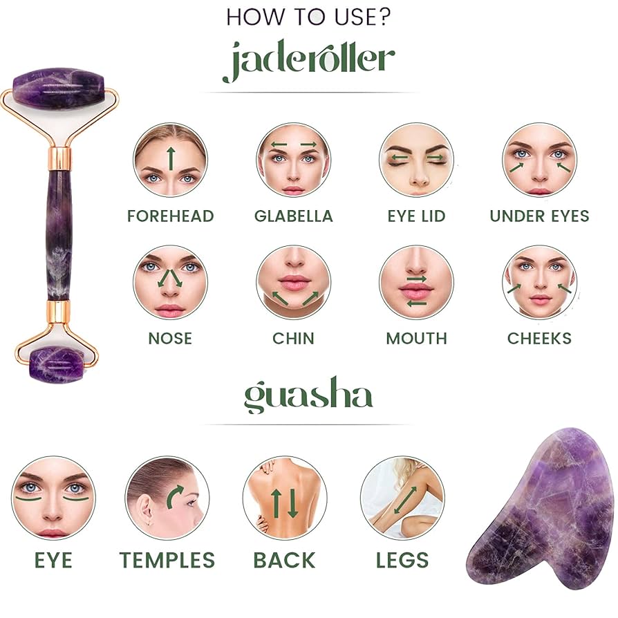 Amazon.co.jp: 翡翠ローラーグアーシャのマッサージセットの