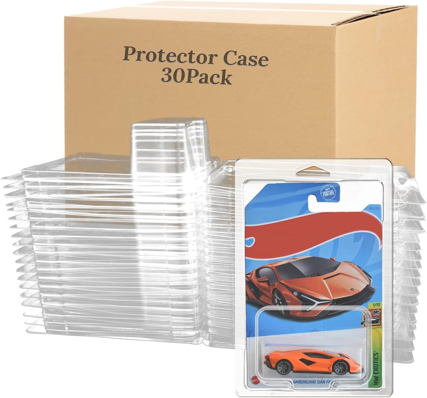 30 Pcs Hot Wheels Storage Display Case Protector Case Fit Model Car Display Case Hot Wheels Case Die Cast Car Clam Shell Protector Case Wall Mount
