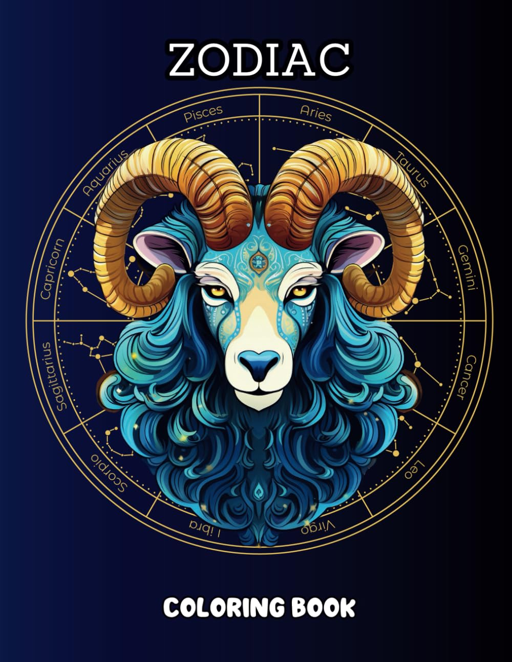 Celestial Shades: A Zodiac Coloring Book: 30 Mystical Astrology Illustrations to Color and Connect with the Stars