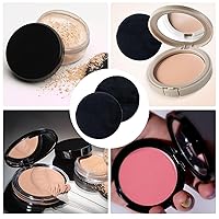 Vista 5 de Paquete de 25 esponjas redondas de 2.36 pulgadas para aplicadores de maquillaje de base, algodón suave y agradable a la piel, esponjas de terciopelo