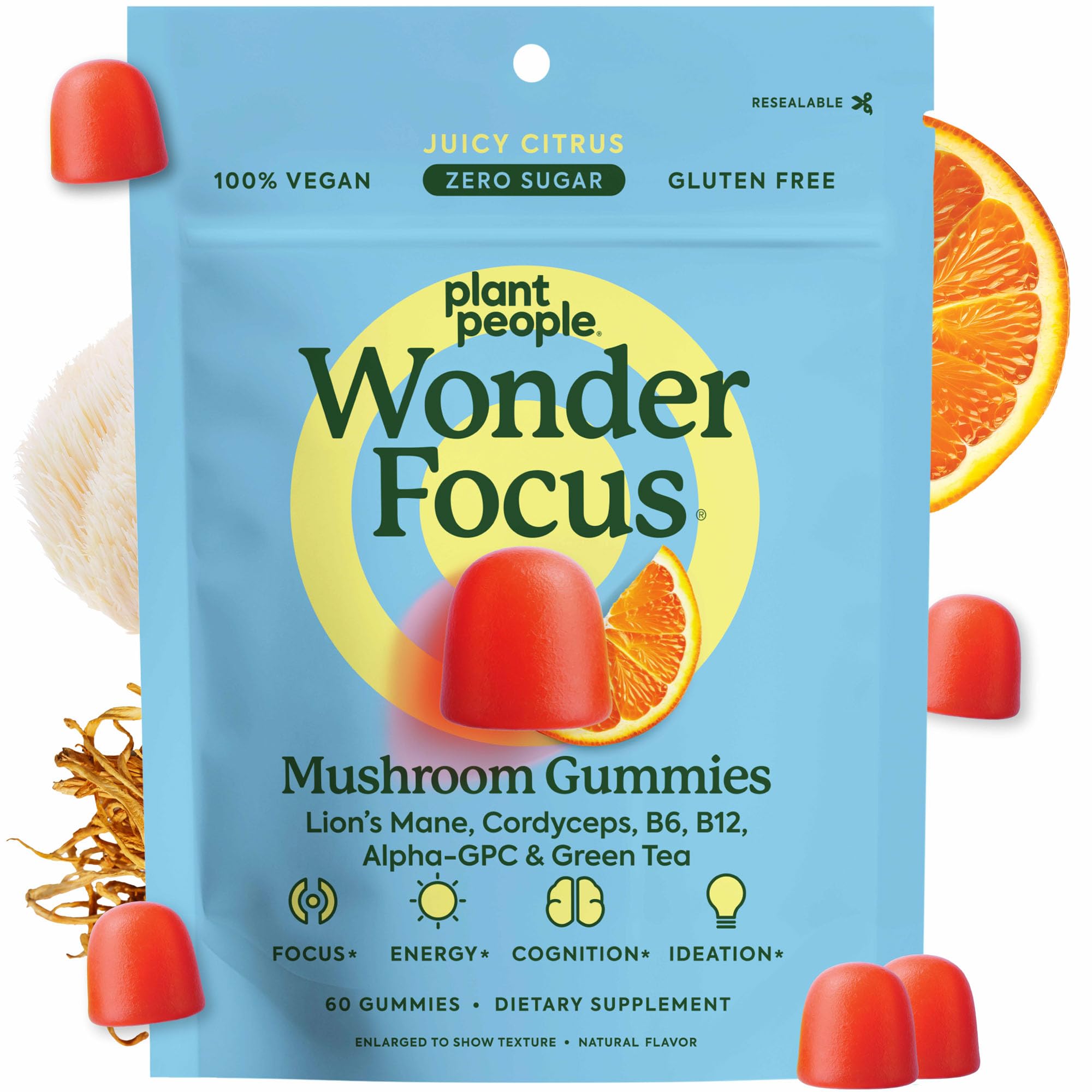 Plant People WonderFocus Mushroom Gummies