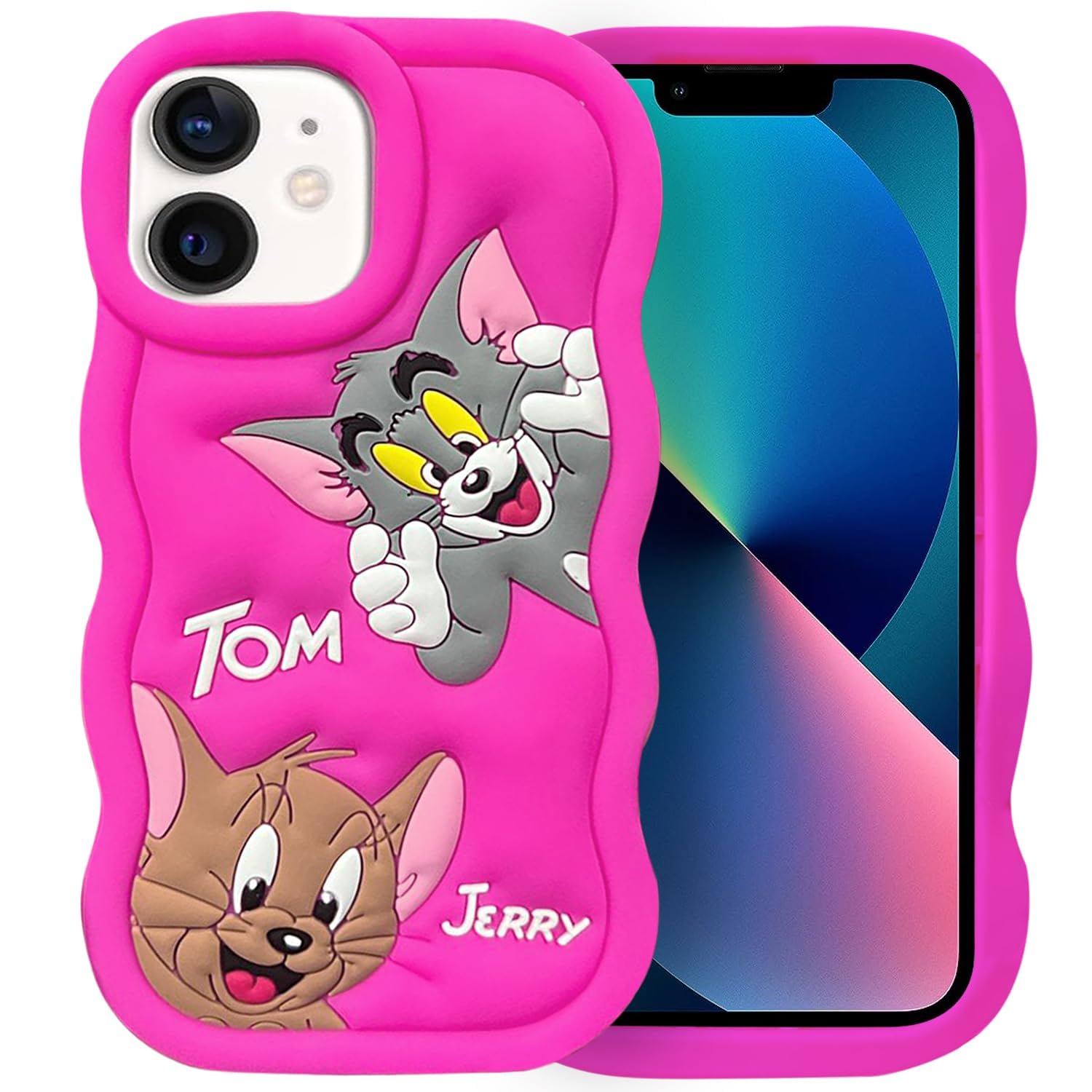 MOBILOVE Back Cover Case with Camera Protection for iPhone 11 | Cute 3D Soft Silicone Protective Tom and Jerry Design Cartoon Back Cover for iPhone 11 (Silicone | Black) (B0DGR9L74M) Amazon Price History, Amazon Price Tracker