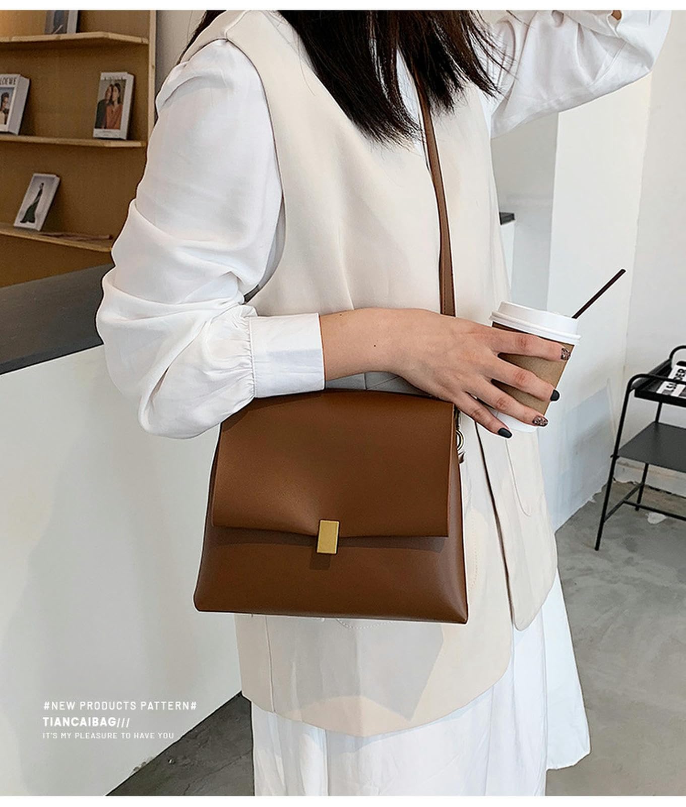 Torba na ramię damska retro Hobo Tote Crossbody torebki torebki
