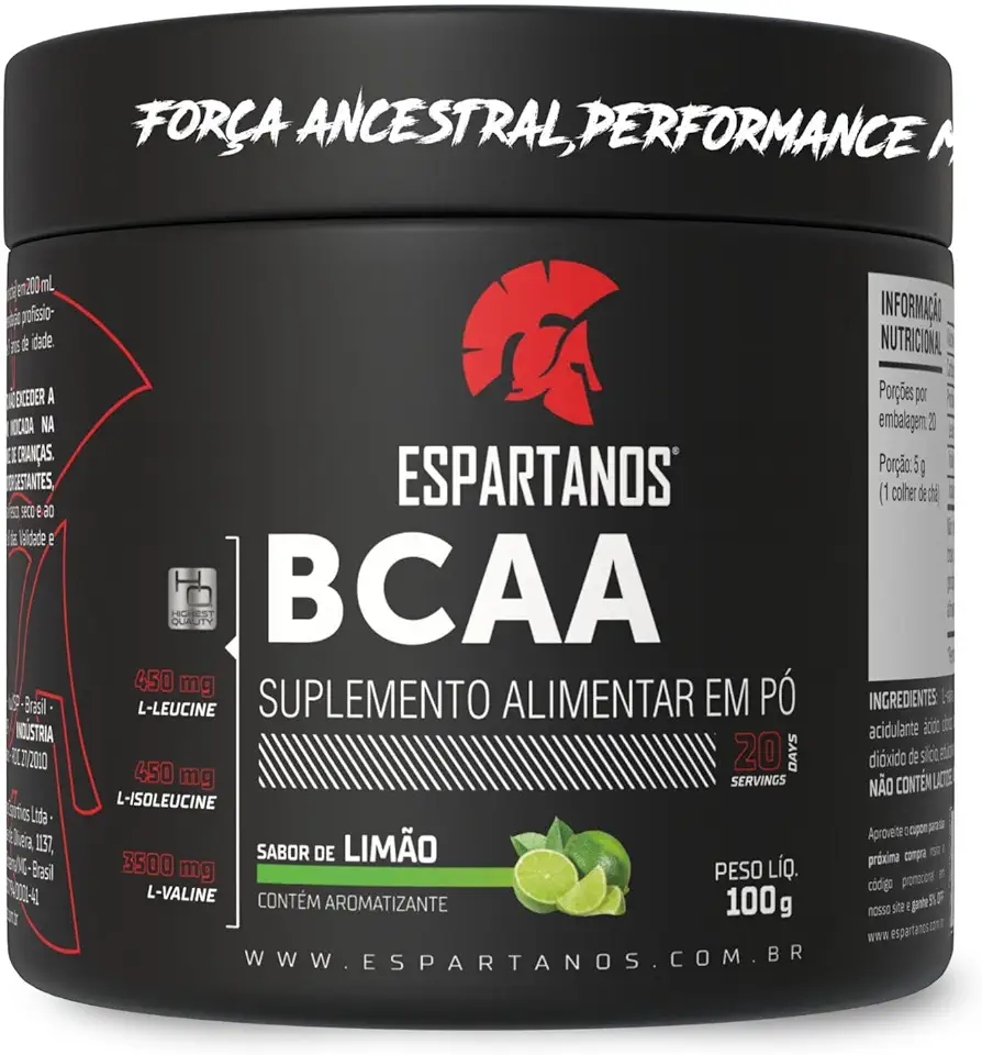 BCAA em Pó Limão 100g - Espartanos