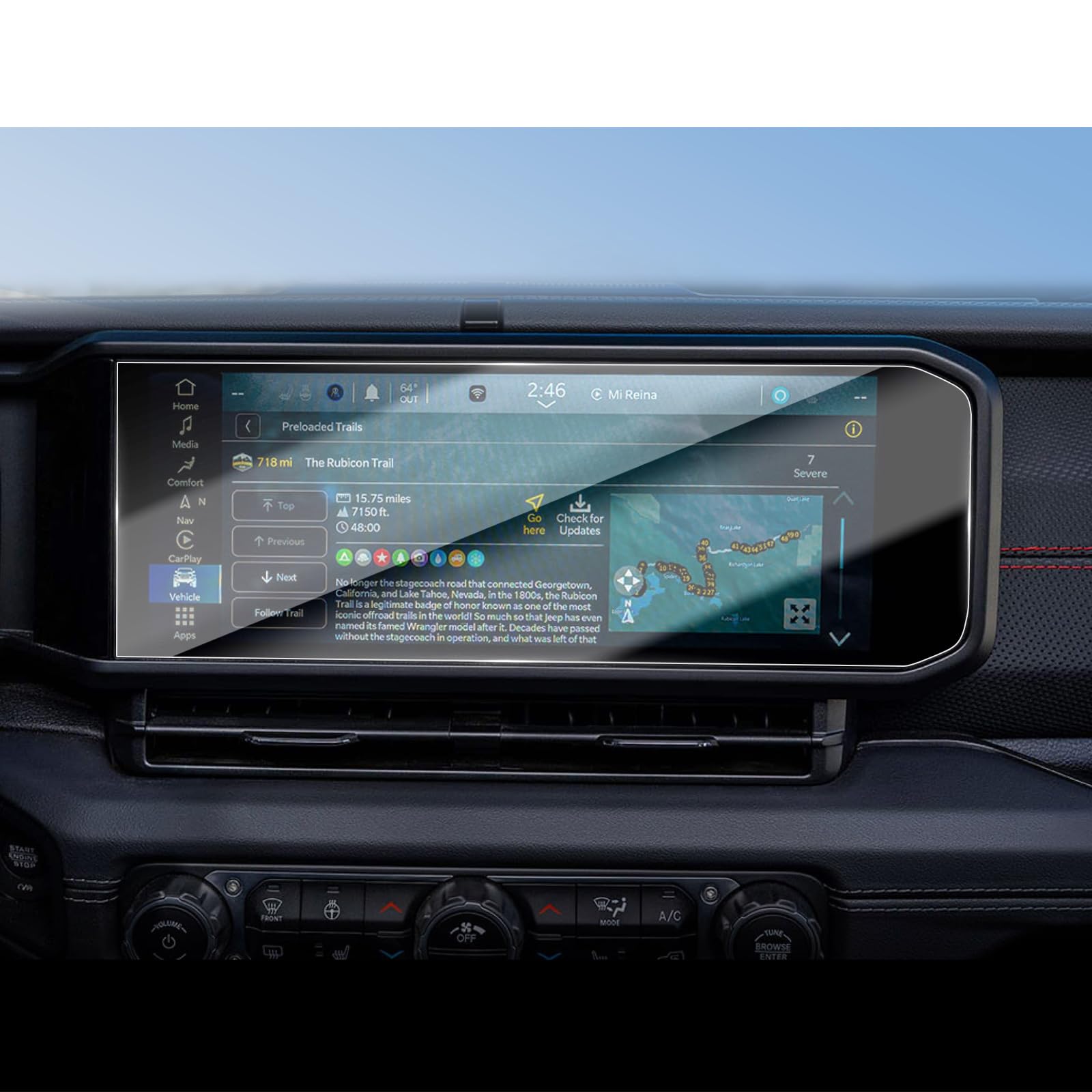 Film de protection d'écran pour Jeep 2026 Gladiator : Plus de reflets - 8
