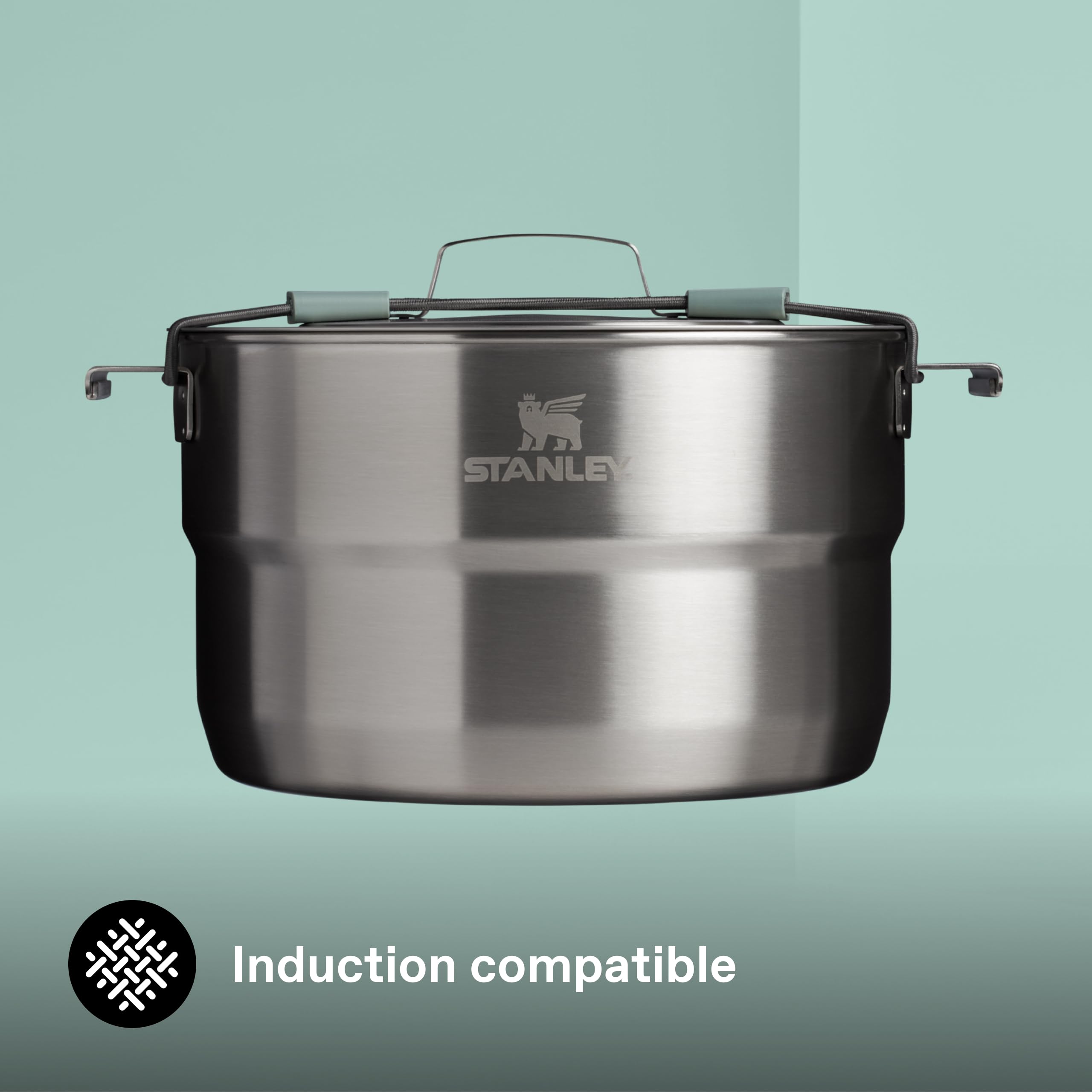 Stanley 1913 Wildfare Core Full Serve Zestaw Do Gotowania 3.78L - 20-Częściowy Zestaw Kempingowy - Do Zmywarki - Bez BPA - Stalowe Naczynia Kempingowe - Kompaktowy - Shale/Charcoal