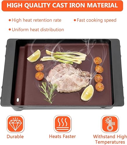 Miniatura 4 de QuliMetal Cast Iron 7658 Grill Griddle and 7641 Grill Rack for Weber Spirit 300 and GS4 Spirit II 300 Series Grills