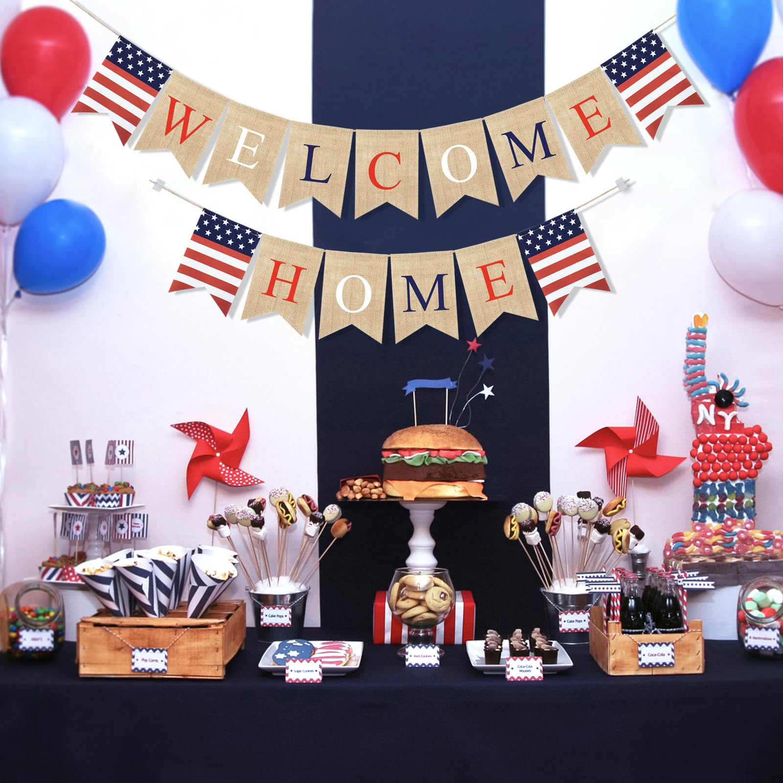 Military Welcome Home Banner – Patriotic Homecoming Decoration For Returning Soldier