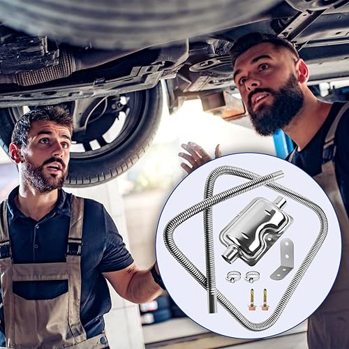 Miniatura 5 de DTNESS Tubo de escape de calentador diésel de 78.7 in con silenciador y abrazaderas, manguera de generador de calentador de aire de estacionamiento