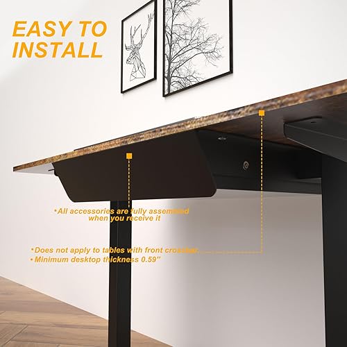 Miniatura 7 de Gaxomo Cajón deslizante montado debajo del escritorio con panel de inclinación de 60 grados para extraer, organizador de almacenamiento grande de 15