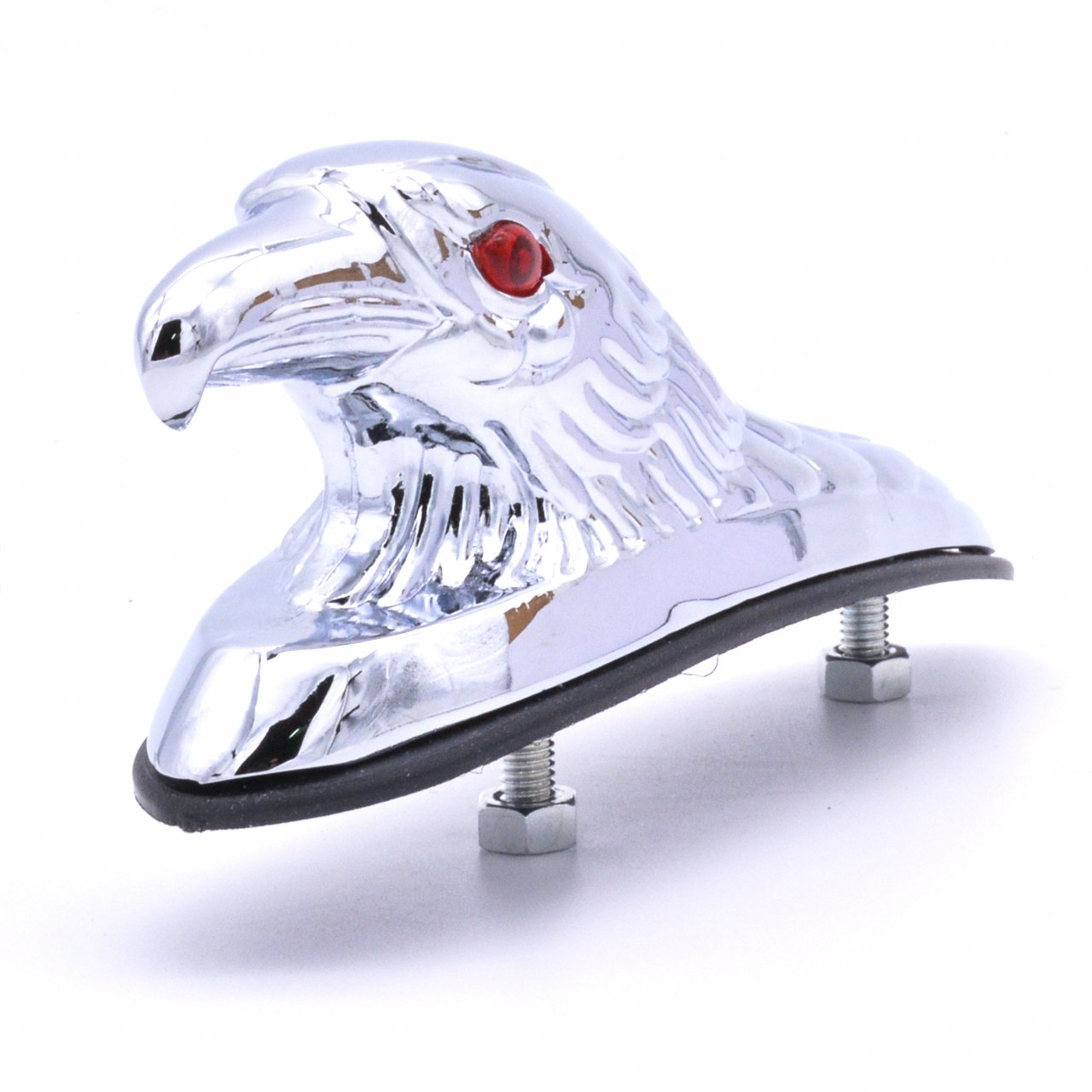 KaTur - Statuina decorativa cromata a forma di aquila, per moto, fuoristrada, per parafango anteriore, telaio e accessori per cofano