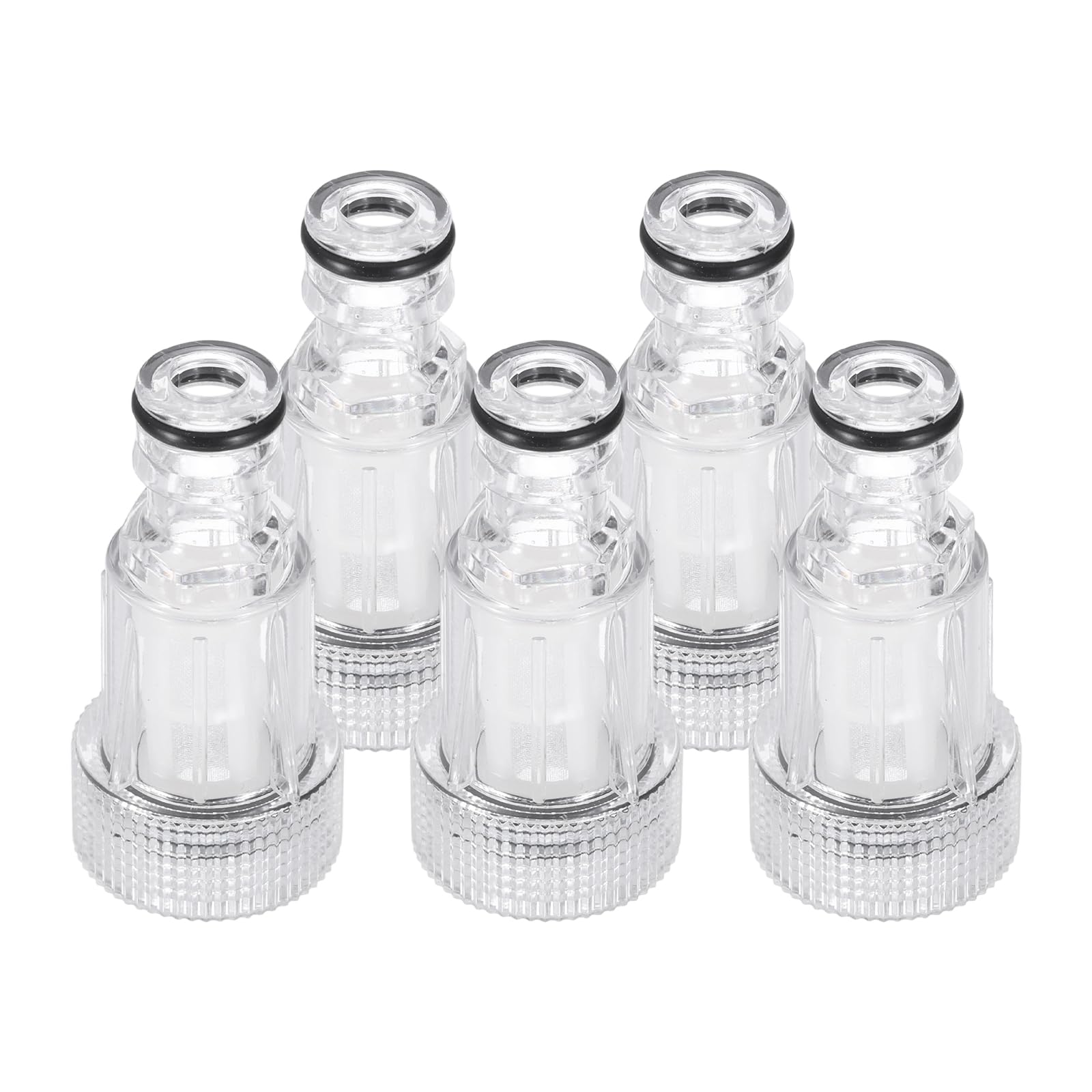 PATIKIL 5 Pcs Pressure Washer Hose Adapter, 1-3/16 Inch Transparent Water Inlet Filter Replacement Tool for Garden Courtyard