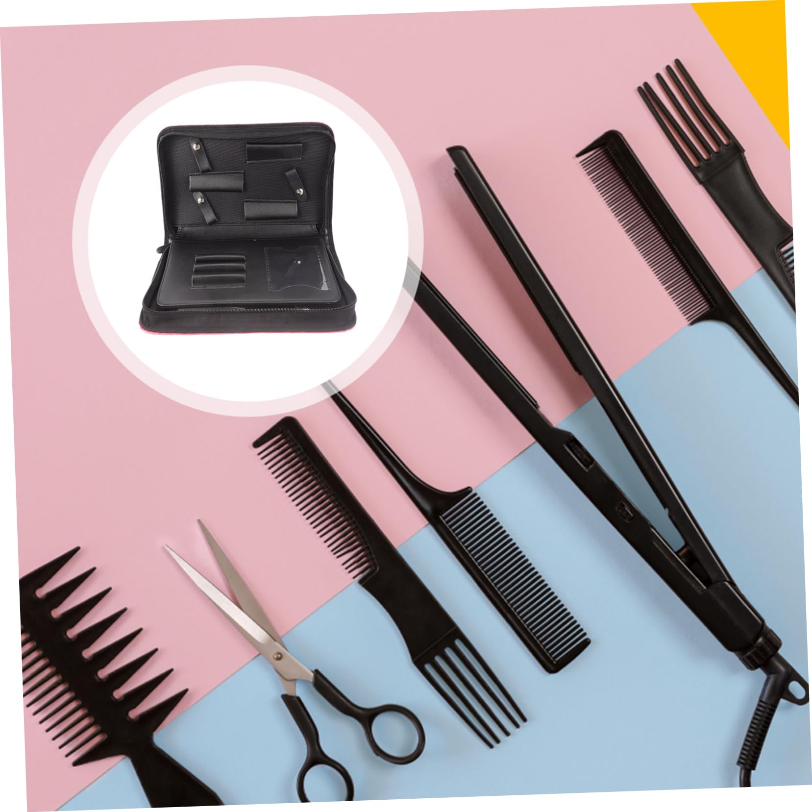 IWOWHERO Hair Styling Tools Bag Hair Cut Scissors Storage Barber Case Clipper Holder