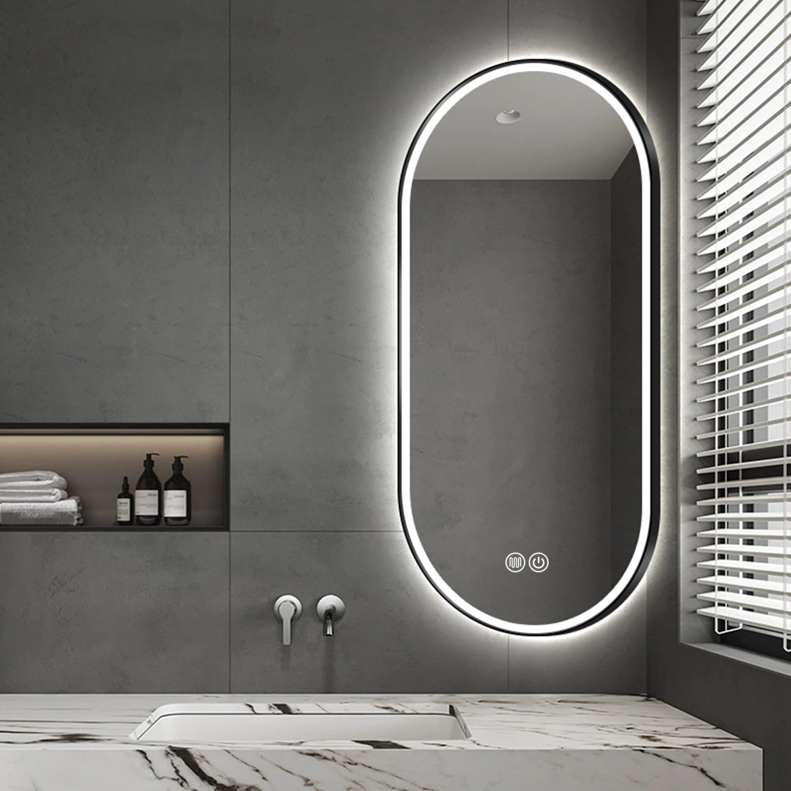 Miroir de maquillage avec bras oscillant pour une routine beauté parfaite