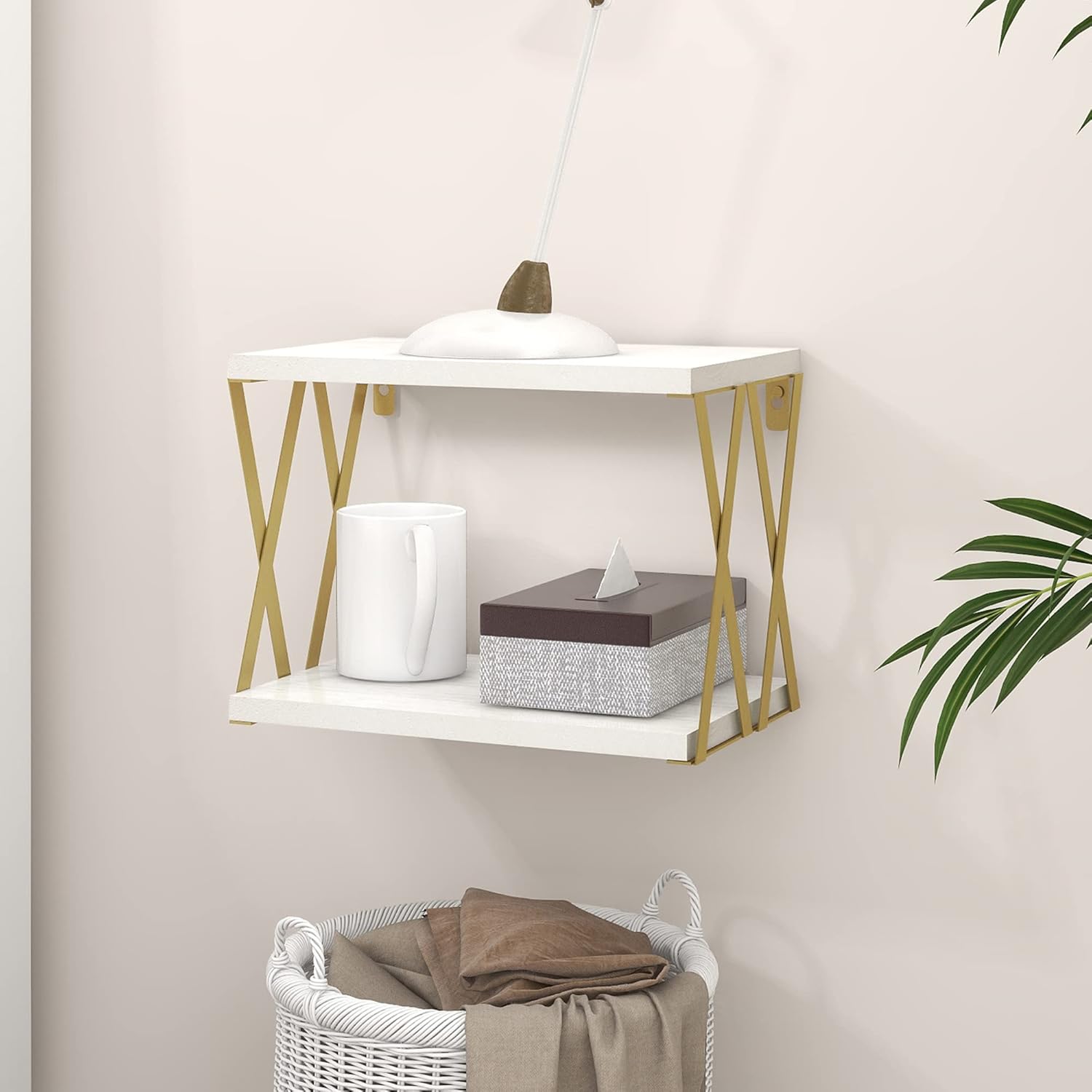 Afuly Floating Nightstand Wall Mounted, 12 Inch Bedside