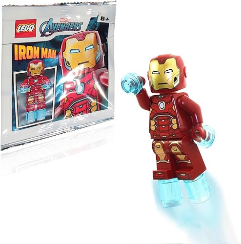 LEGO Marvel Avengers Super Heroes Minifigure – Iron Man (con Power Blasts) Edición Limitada Pack