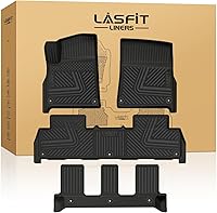 Vista 47 de LASFIT Tapetes de elastómero termoplástico para 1a y 2a fila de asientos de auto, para todo tipo de clima