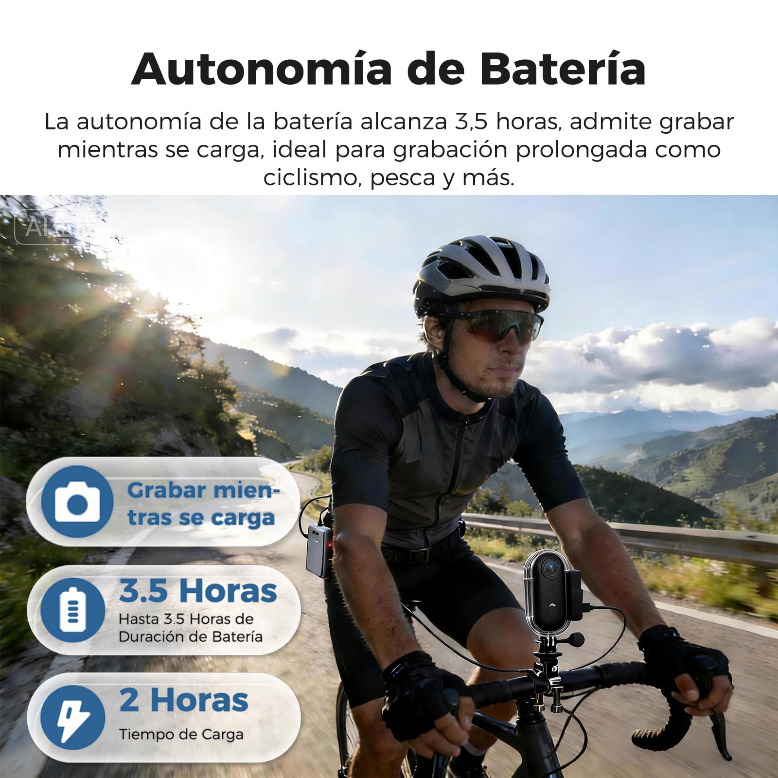 Zeerkeer Cámara Deportiva 4K WiFi, Mini Cámara de Acción POV con Imán Colgante y Clip, 120° Gran Angular para Casco de Moto