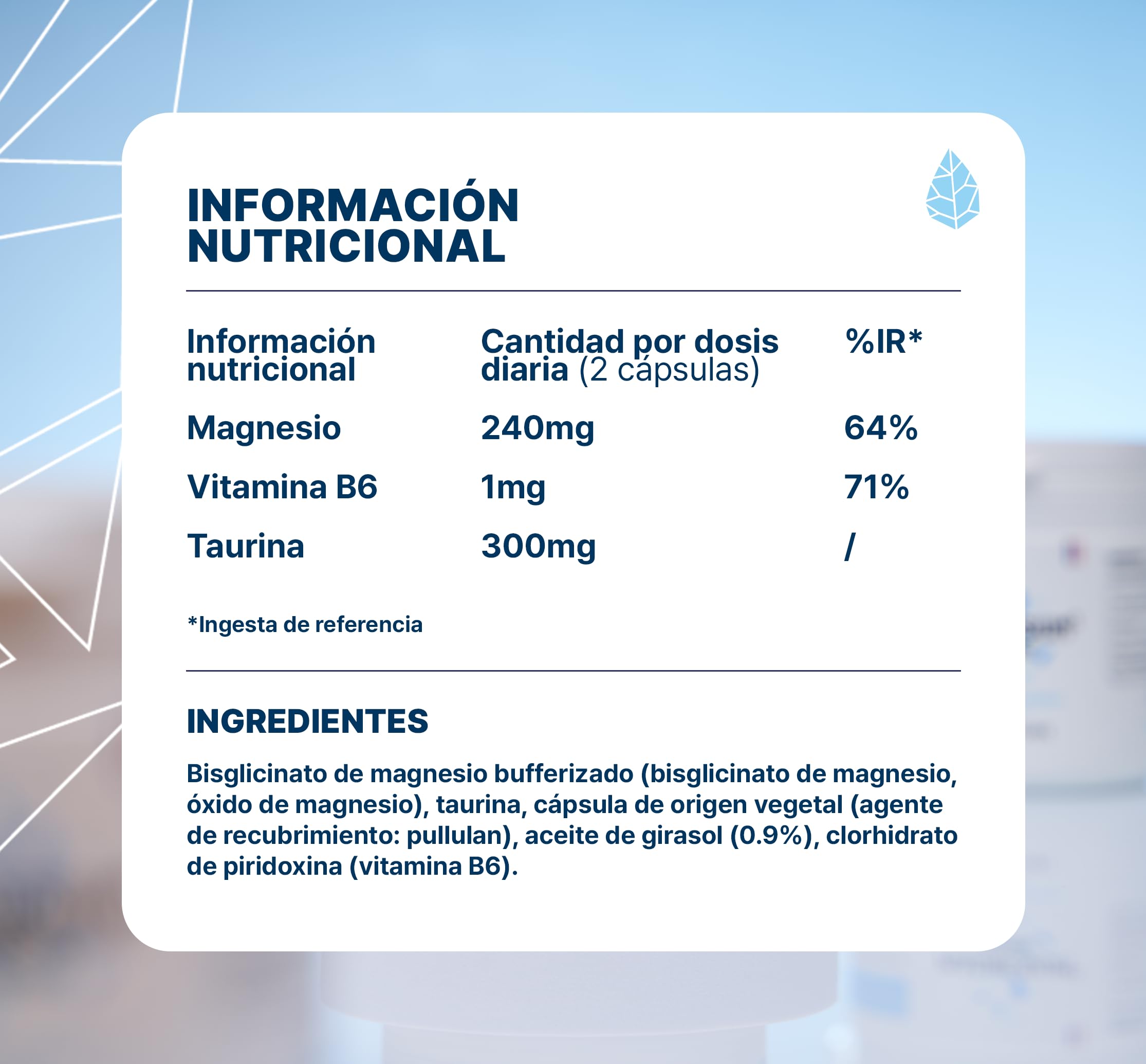 Nutripure | Magnesio Bisglicinato + Taurina & Vitamina B6 | Alta Absorción & Concentración | Antifatiga | 100% Vegano | 180 Cápsulas Vegetales | Tratamiento de 3 Meses | Made in France