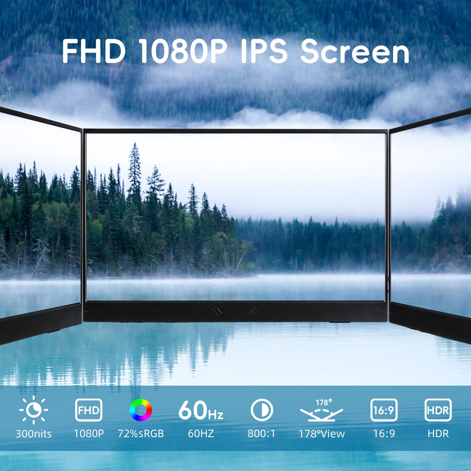 Monitor Portatile CUQI 15.6 Inch FHD IPS HDR - Dettaglio