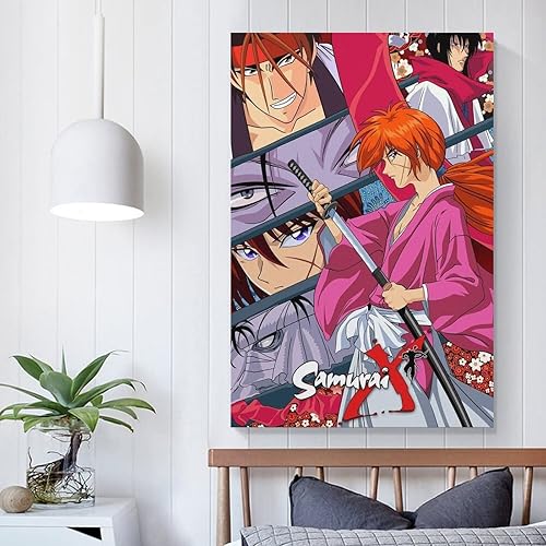Miniatura 5 de Póster de anime Rurouni Kenshin Himura (2) pinturas artísticas de pared, lienzo, decoración de pared, decoración del hogar, decoración de sala de