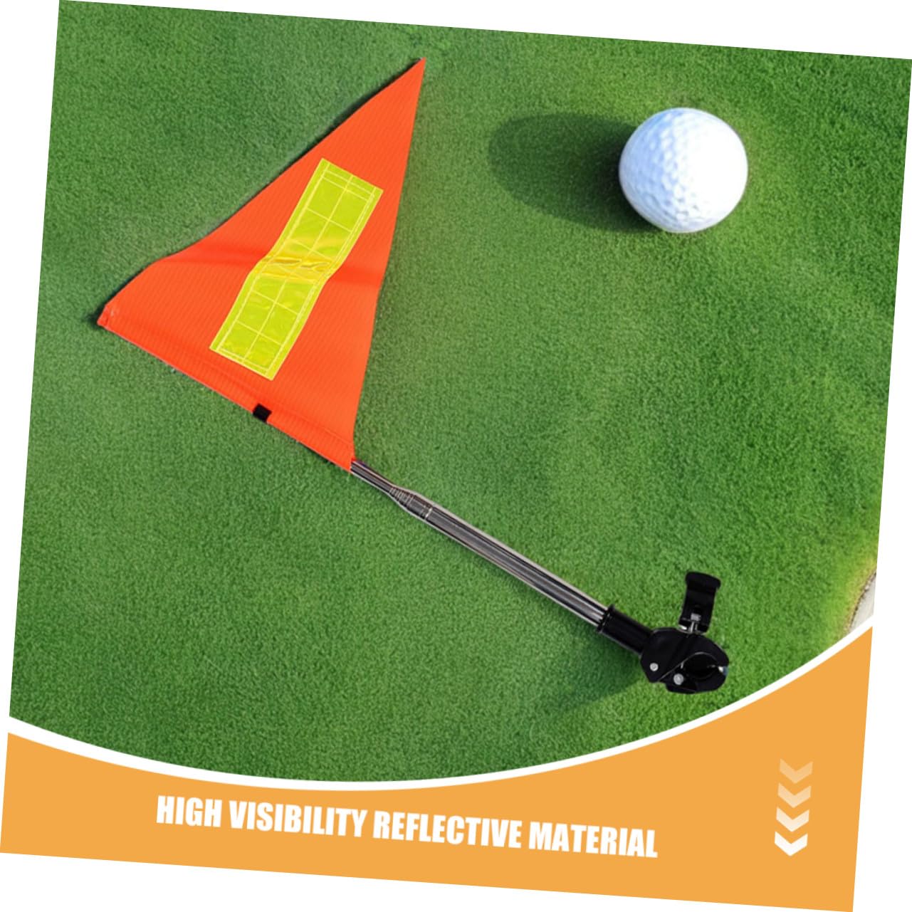 YARNOW 2piezas Banderas De Seguridad para Carrito De Golf Bandera Reflectante Telescópica De De Alta Visibilidad para Sillas De Ruedas