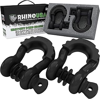Hino USA D Ring Shackle 41,850lb Break Strength – 3/4” Shackle with 7/8 Pin for use with Tow Strap, Winch, Off-Road Jeep Truck Vehicle Recovery, Best Offroad Towing Accessories
