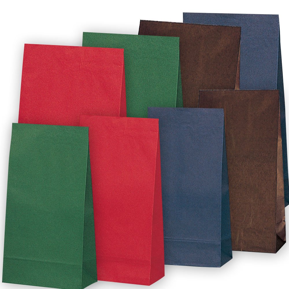 Amazon | ヘイコー 角底 紙袋 No.4 未晒 クラフト コゲチャ 13x8x23