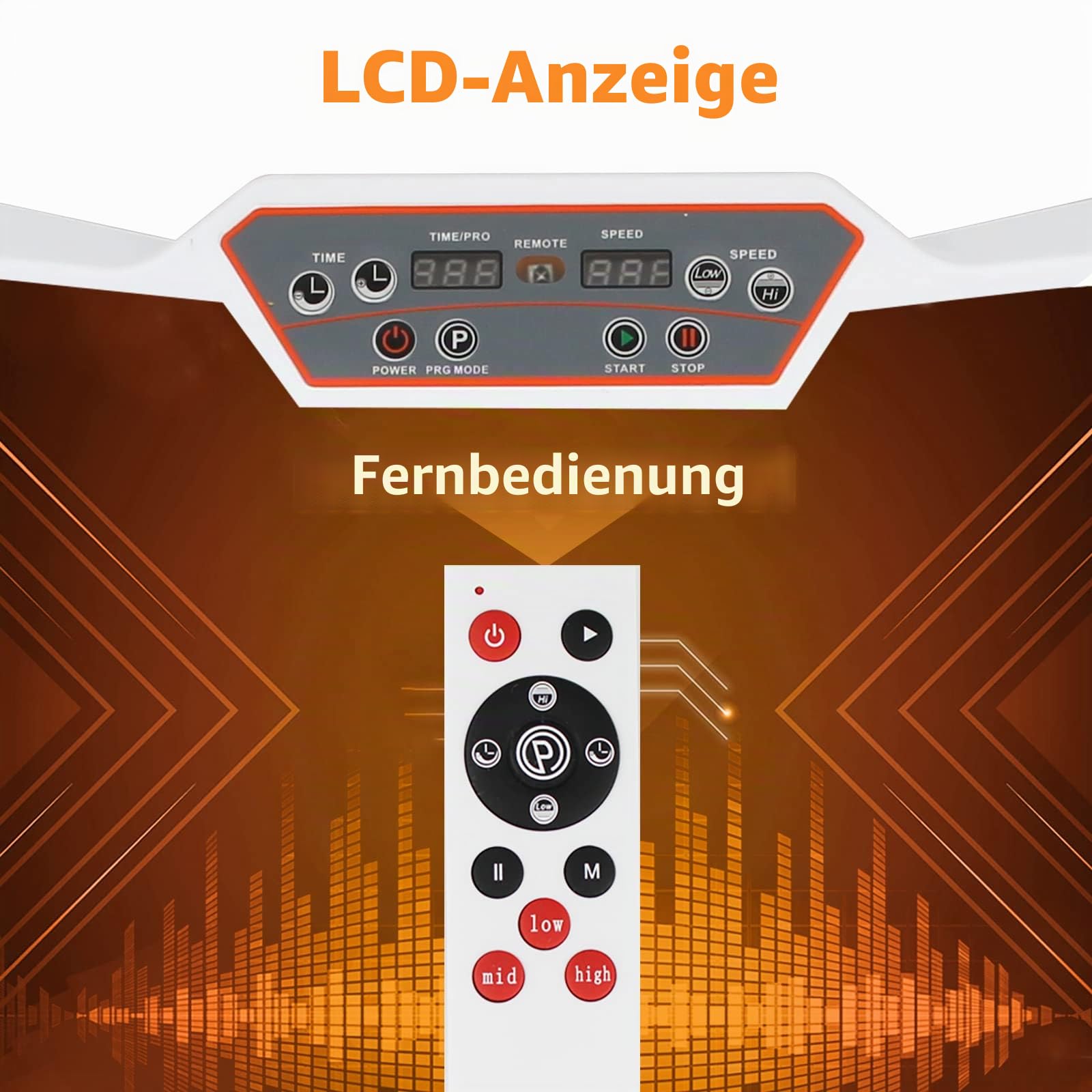 Leogreen Plateformes Vibrantes Fitness Vibrationsplattformen und oszillierende Plattformen, weiß/schwarz, 69 x 39 x 13 cm