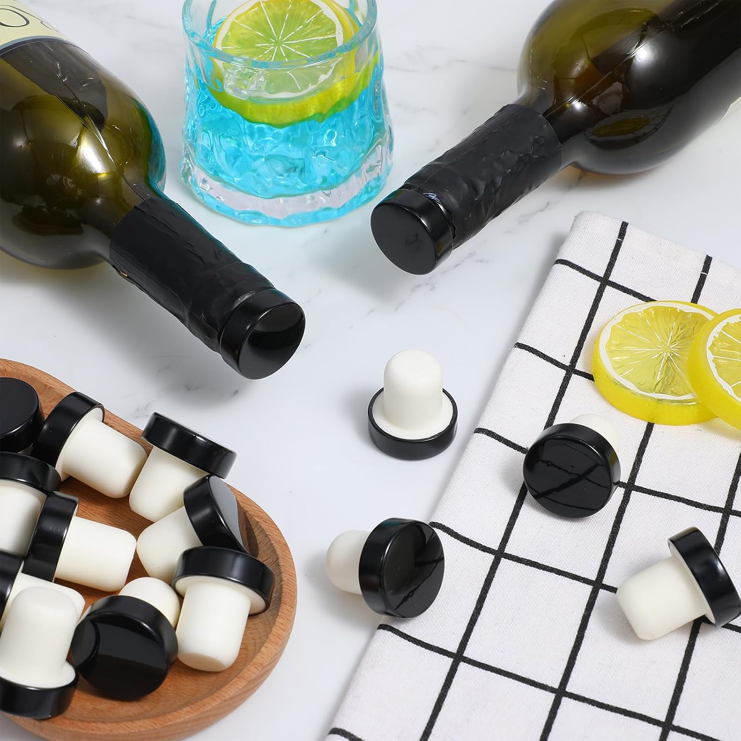 144 PCS T-shaped Stopper Cork Wine Bottle Stoppers, Bulk Reusable Wine Sealing Stopper, Wine Bottle Corks Plugs for Beer Bottles DIY Craft