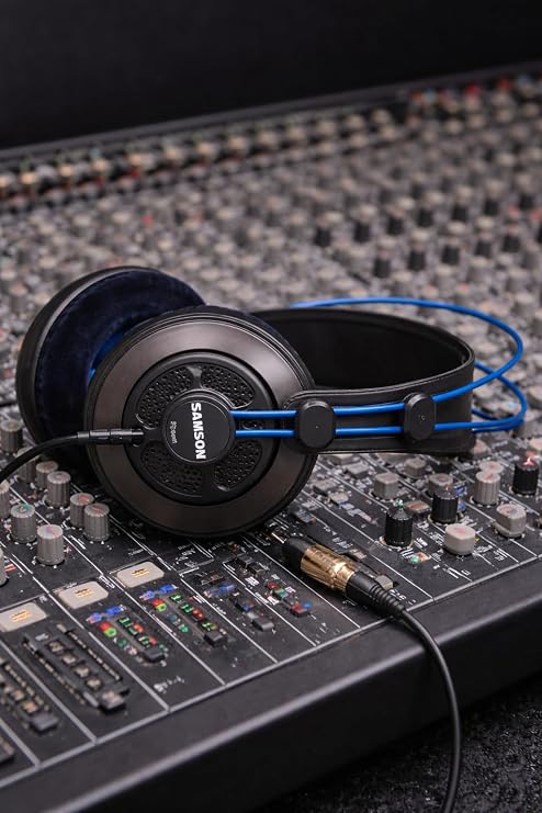 SAMSON SR850B Professional Studio Reference Headphones (Blue)