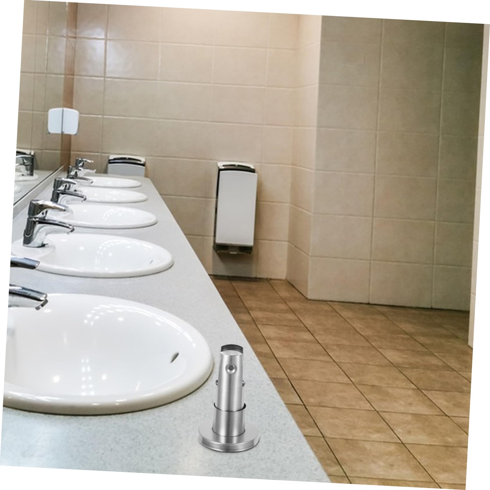 Soporte Metálico para Mampara de Baño en Acero Inoxidable Altura Ajustable 45-65 Mm