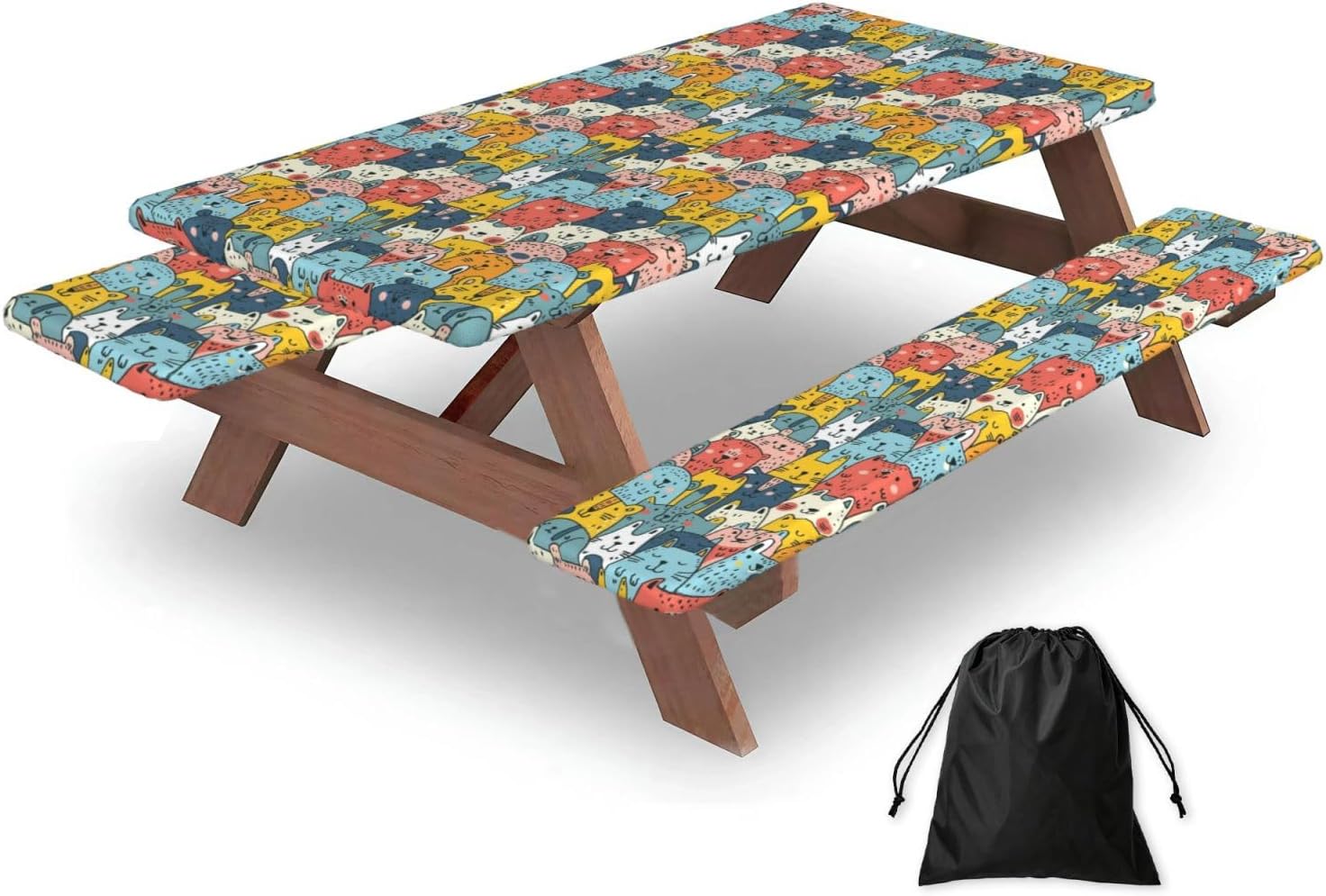 Picnic Table Cover with Bench Covers 3 Pack Waterproof 60 Inch
