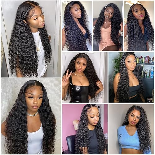 Miniatura 6 de Pelucas de cabello humano con encaje frontal transparente HD de 30 pulgadas para mujeres negras pelucas de cabello humano ondulado y ondulado