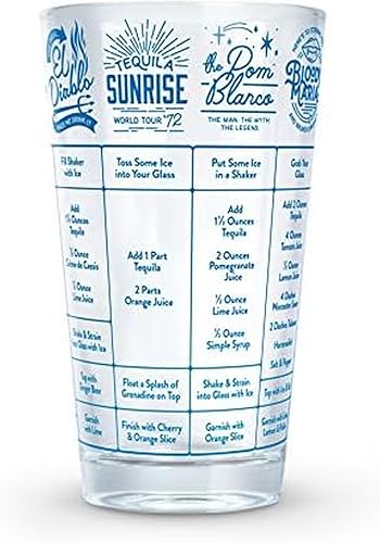 Fred vaso medidor para cócteles y recetas, morado, Transparente