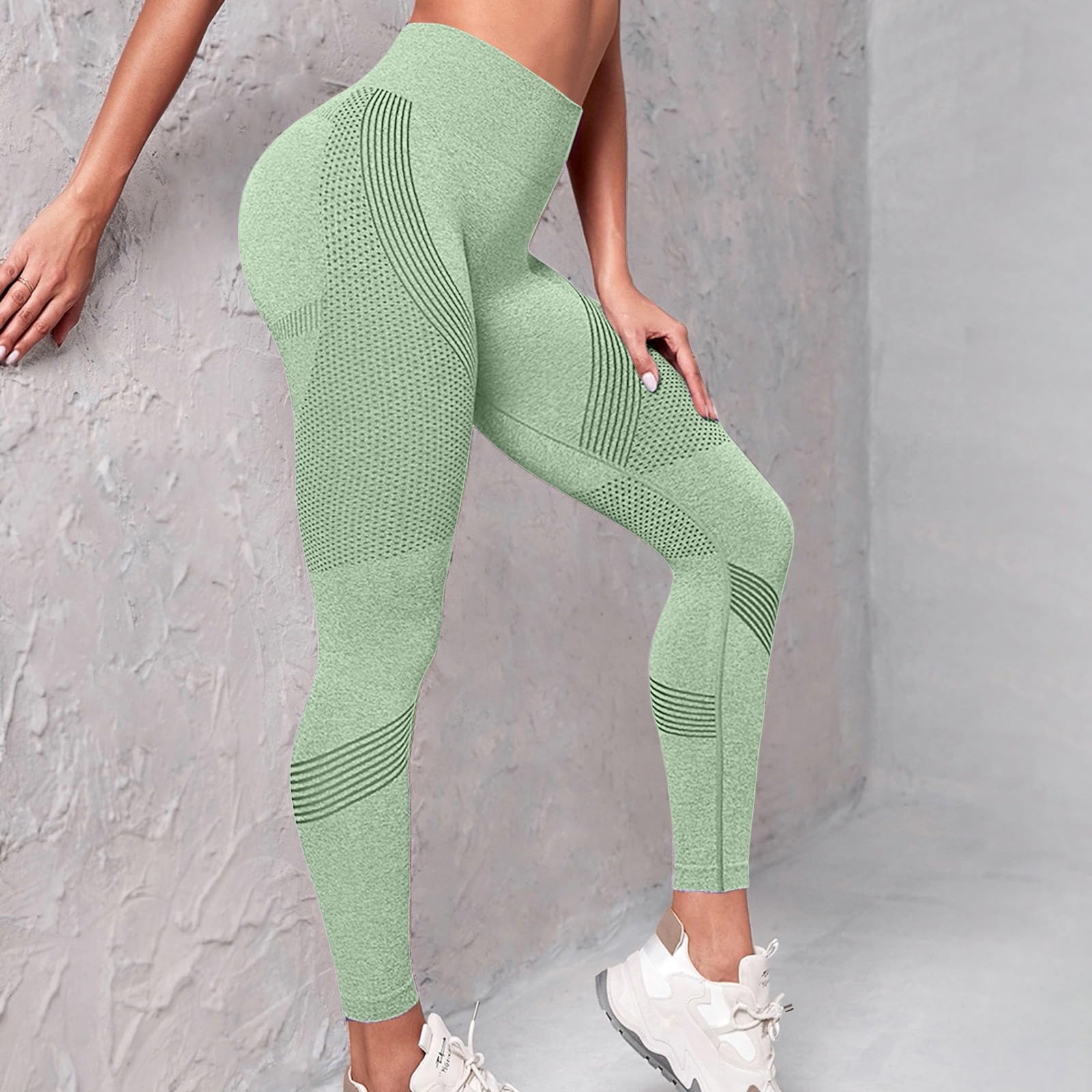Leggings da palestra da donna a compressione 3D per sollevamento del sedere, leggings da corsa anticellulite controllo della pancia a vita alta leggings sportivi scrunch bums legging senza cuciture