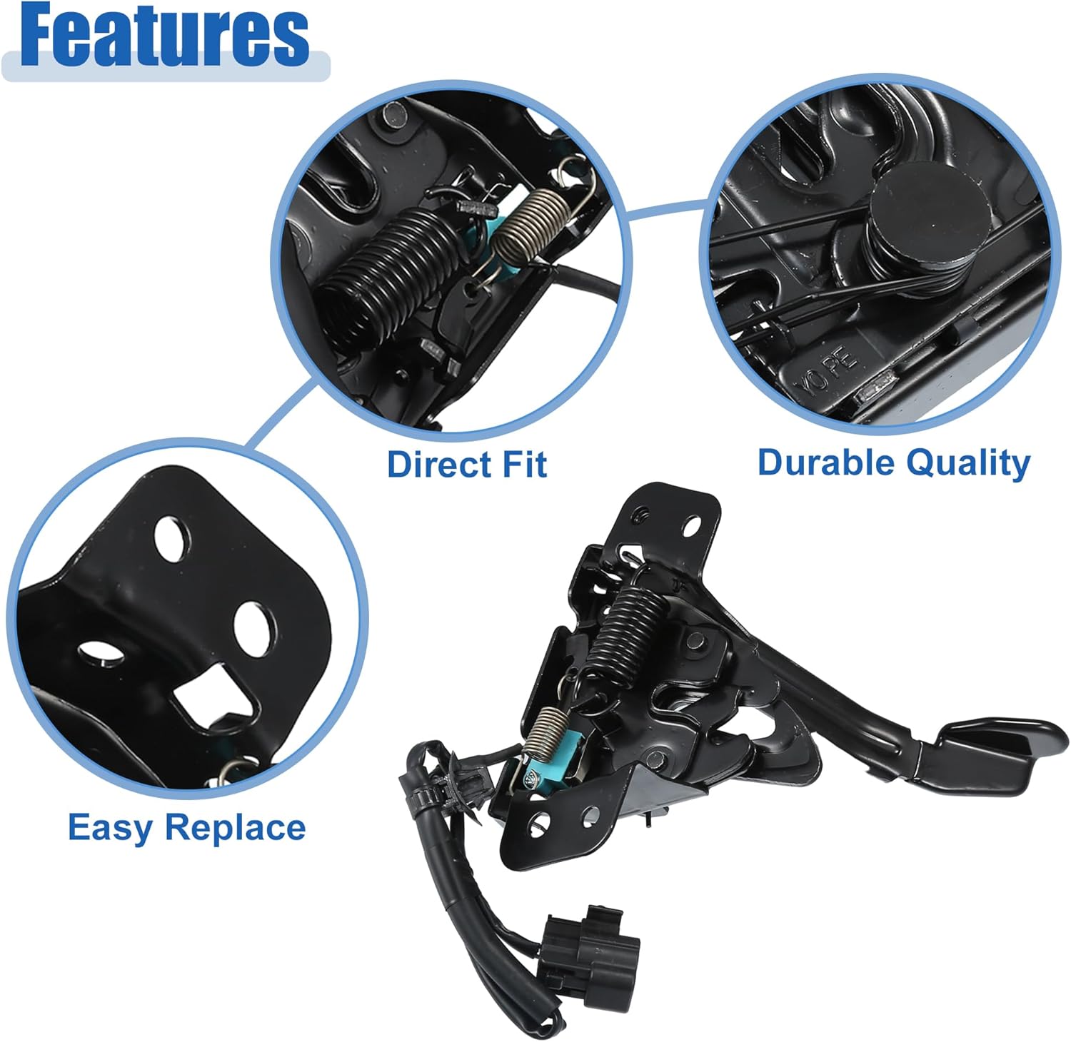 ACROPIX Car Hood Latch Front Hood Latch Assembly Fit for Kia Forte 2017-2018 No.81130A7610 - Pack of 1