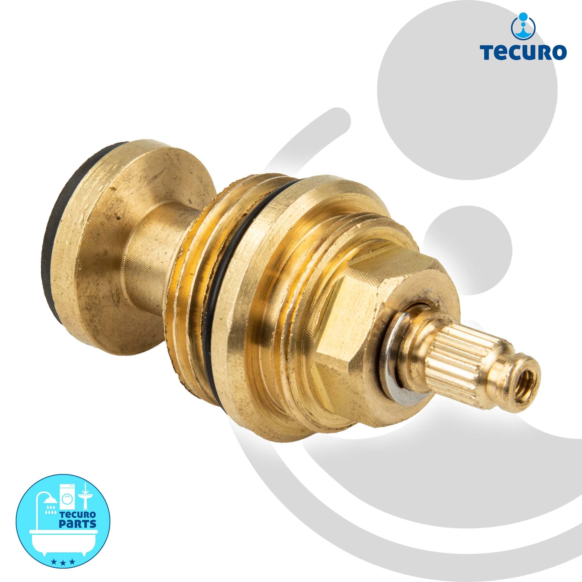 tecuro Valve Top 3/4 Inch for Bathroom Kitchen and Outdoor Shut-Off Valve, Cold and Hot Water, Blank Brass - Image 2