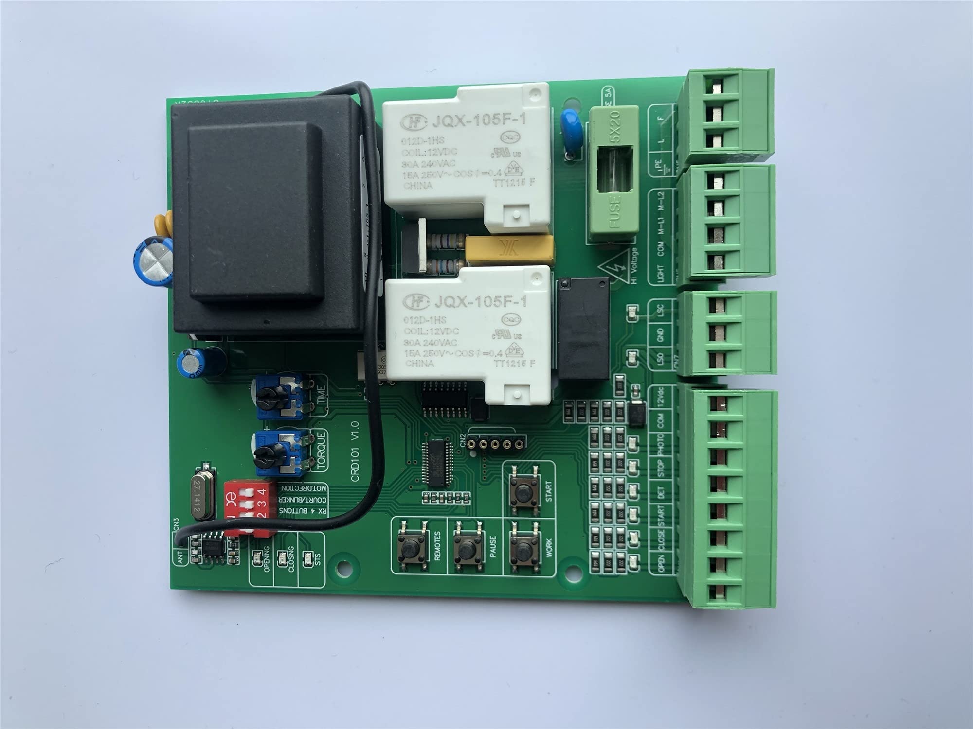 Apricancello automatico Versione universale di Sliding Gate Motor Opener Scheda madre Sostituito Circuit Board può corrispondere a 433.92MHz Rolling Code Remote per sicurezza(1 board 2 remtoe)