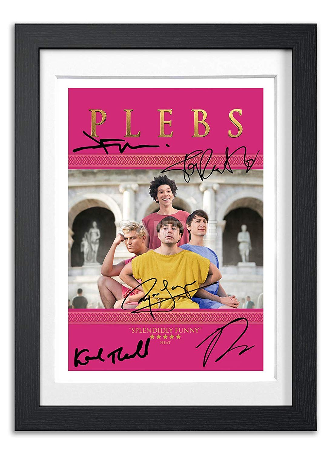 Memorabilia Plebs Cast Signed Autograph A4 Poster Photo Print Photograph Picture TV Show Series Season Framed ITV Netflix DVD Boxset Gift (A4 Black Framed & Mounted)