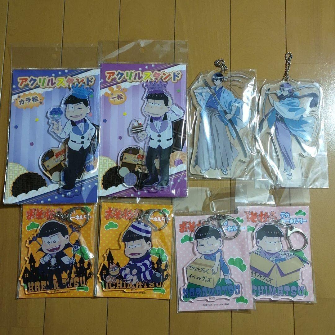 おそ松さん カラ松 一松 アクリルスタンド キーホルダー 缶バッジ セット