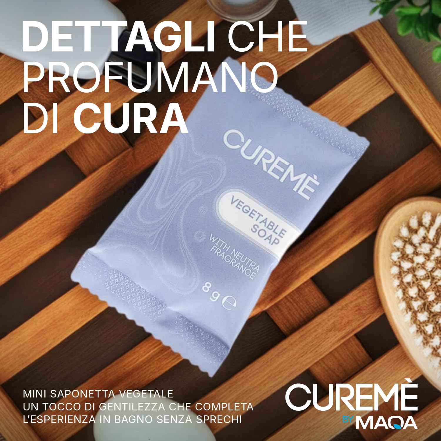 Set Cortesia Bagno per B&B Completo 200 Pezzi – Shampoo Doccia 20 ml + Saponette 8 g Monodose